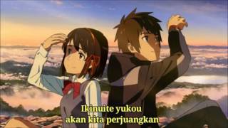 SparkleRADWIMPS lyrics indonesia ost kimi no na wa your name [upl. by Sharron]