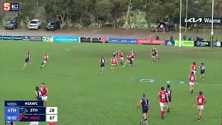 Rd 9 Hostplus SANFL Snapshot  Souths Ben Shillabeer gathers amp kicks checkside [upl. by Shields536]