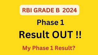 RBI Grade B 2024 Phase 1 Result is OUT [upl. by Atinaw]