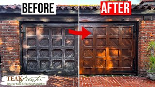 Redwood Garage Door Refinishing Step by Step [upl. by Gagliano]