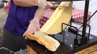 Try a Raclette Sandwich from the Swiss Alps in Chicago [upl. by Anilrahc]