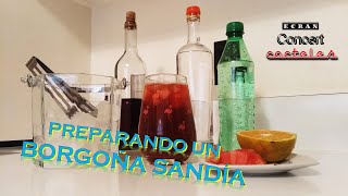 BORGOÑA SANDIA un trago basado en vino y frutas Muy rico [upl. by Ynaoj]