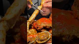 Alaskan Crab Mukbang seafood shorts food fyp [upl. by Ahsinert]