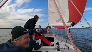 j24 racing on Black Widow on board tactics and communication sailboatlife regatta winter series [upl. by Etnoval323]