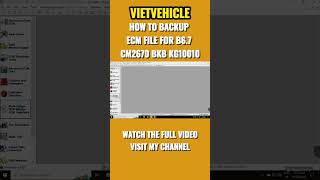 How to backup ECM file for B67 CM2670 BKB KG10010  VIETVehicle [upl. by Aloise]