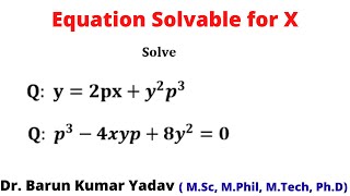 Equation solvable for x in Hindi  first order and higher degree  part 6 [upl. by Ailedamla]