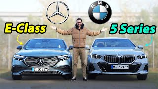 allnew Mercedes EClass W214 vs BMW 5 Series G60 comparison REVIEW [upl. by Magee]