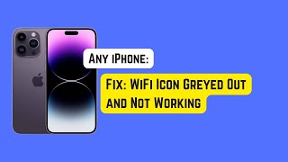 Fix WiFi Icon Greyed Out and Not Working on iPhone [upl. by Neely]