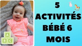 5 idées dACTIVITÉS pour bébé 6 mois  SIMPLE  DÉVELOPPEMENT DE LENFANT [upl. by Caesaria]