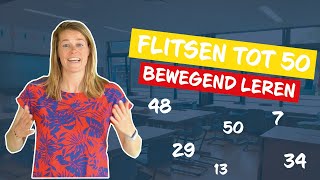 Getallen tot 50 herkennen  flitsen  Groep 34 I Bewegend leren I De Fitste School [upl. by Daye]