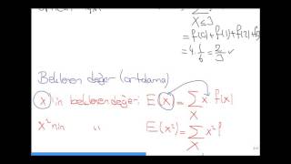 Kesikli Rastgele Değişkenler [upl. by Chastain]