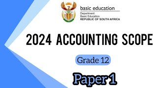 Grade 12 Accounting  November 2024  Paper 1 Exam scope [upl. by Casar286]