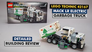 LEGO Technic 42167 Mack LR Electric Garbage Truck detailed building review [upl. by Gies894]