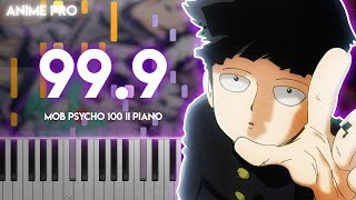 999  Mob Psycho 100 IIseason2 OP synthesia piano tutorial MOB CHOIR feat sajou no hana [upl. by Dnalon]