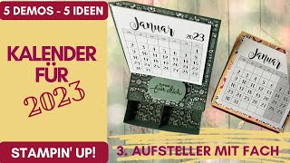 Mini Tischkalender mit Aufbewahrungsbox Anleitung Stampin up [upl. by Maggee156]