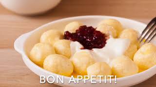 Cheese Dumplings Recipe  Ukrainian Cottage Cheese Lenivie Vareniki [upl. by Solnit506]