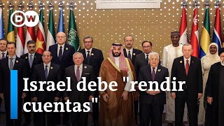 Los países árabes e islámicos piden el fin de la guerra en Gaza en la cumbre de Riad [upl. by Donica]