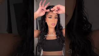 Tuto coiffure cheveux ondulés 😘 music rap tutocoiffure fypシ゚viral curlyhair [upl. by Ameekahs]