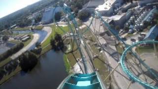 Kraken Front Seat onride HD POV Seaworld Orlando [upl. by Fortna]