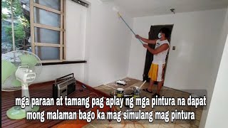 Tamang paraan sa pag repaint o pag pintura interior o loob ng bahay gamit ang BOYSEN paint tutorial [upl. by Ayk]