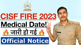 CISF Fire Medical Date 2023  CISF Fireman Medical Kab Hoga 2023 CISF Fireman Final Result 2023 [upl. by Demetra]