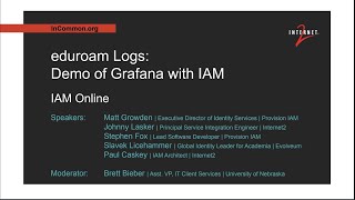 eduroam Logs Demo of Grafana with IAM November 2023 [upl. by Arny]