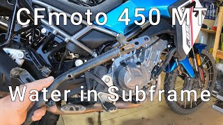 CFmoto 450 MT Water in Subframe cfmoto [upl. by Neitsirk]