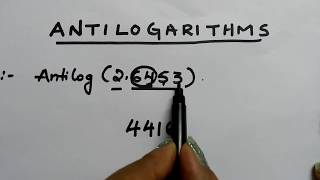 Easy way to find Antilogarithms [upl. by Nylirak]