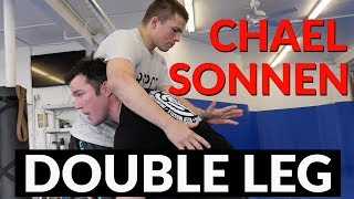 Chael Sonnen shows new double leg technique hes working on for Fedor Emelianenko [upl. by Laks]