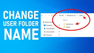 How To Change User Folder Name in Windows 10 [upl. by Allwein]