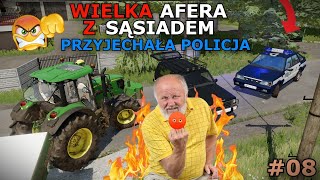 💥quotMłody Na Farmiequot 08 FS22 😡👊 Wielka AFERA Z Sąsiadem 👮‍♂️ Przyjechała Policja 😱 Wapnowanie 🔥 [upl. by Silberman]