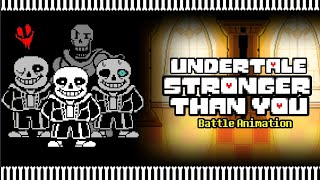 Undertale  Stronger Than You  Battle Animation [upl. by Nahama]