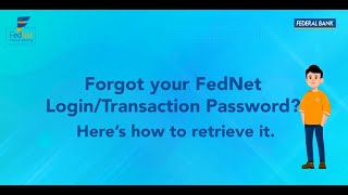 How to reset your FedNet Login Transaction Password [upl. by Maggs]