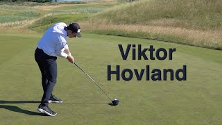 Viktor Hovland Slow Motion Driver Swing DowntheLine [upl. by Prudy]