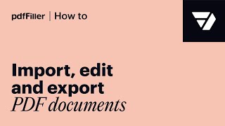 How to Import Edit and Export PDF Documents [upl. by Ander]