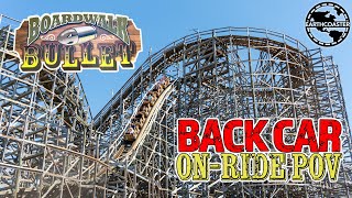 Boardwalk Bullet  BACK CAR  Kemah Boardwalk  OnRide POV 4K [upl. by Alyahsat]