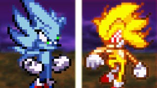 Fleetway Super Sonic vs Nazo  Sprite Animation [upl. by Iddet115]