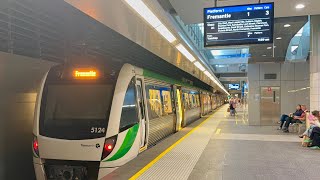 Fremantle Line BSeries From Perth Underground And An Empty Perth Station [upl. by Aulea]