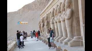 Tour in Mortuary Temple of Hatshepsut in Luxor Egypt  Pharaonic Funerary Temples Deir El Bahari [upl. by Barclay591]