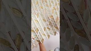 Unboxing Oval Glass Mosaic Tiles with Leaf Pattern  Elegant Gold amp White Design [upl. by Teleya]