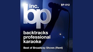 La Vie Boheme Karaoke Instrumental Track In the Style of Rent [upl. by Nosrak671]