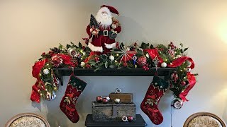 Classic Traditional Christmas Fireplace Mantel  How To Decorate For Christmas  Mantel Ideas [upl. by Knutson]