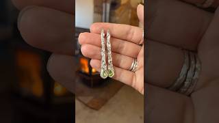 Lost Wax Casting Sterling Silver Peridot Earrings  Jewelry Making [upl. by Gnort]