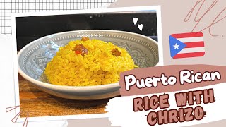 Puerto Rican Style Yellow Rice with Chorizo  Arroz con Chorizo [upl. by Htaek366]