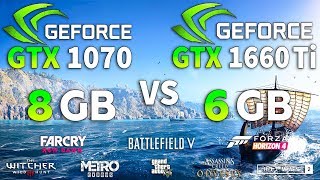 GTX 1660 Ti vs GTX 1070 Test in 8 Games [upl. by Rahel]