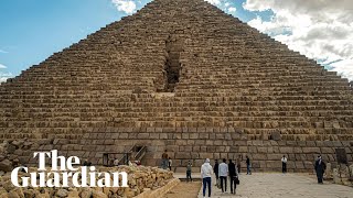 Refacing of Egyptian pyramid with granite sparks outrage online [upl. by Nace]