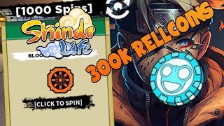 NOVOS CÓDIGOS 1000 SPINS e 300K RELL COINS UPDATE 214 no SHINDO LIFE shinobi life 2  ROBLOX [upl. by Namwob]