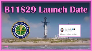 Starship B11S29 Flight Timeline  New Glenn Moved  Starbase Pink [upl. by Aerdnat499]