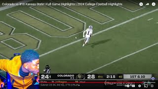 Reacting to Colorado vs 18 Kansas State  Full Game Highlights  2024 College Football Reaction [upl. by Marasco]