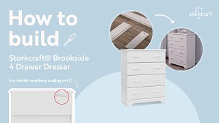 HOW TO BUILD STORKCRAFT BROOKSIDE 4 DRAWER DRESSER  Assembly Video for Model Number quotFCquot [upl. by Allemap]